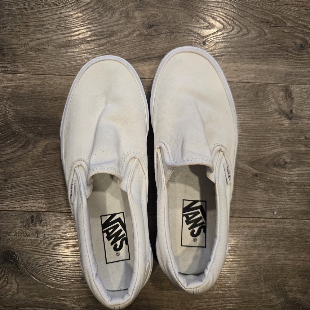 VANS Classic Slip-On Shoes True White Size 6.5